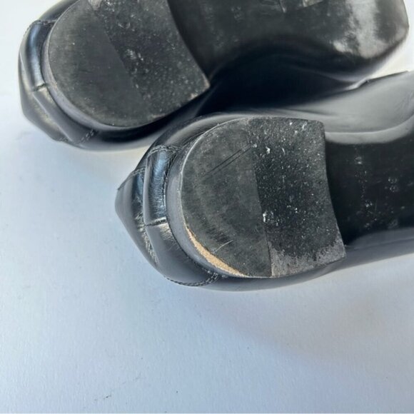 Louis Vuitton Upper Case Flat Black Smoth Leather Loafers Sz 38 - Picture 5 of 11